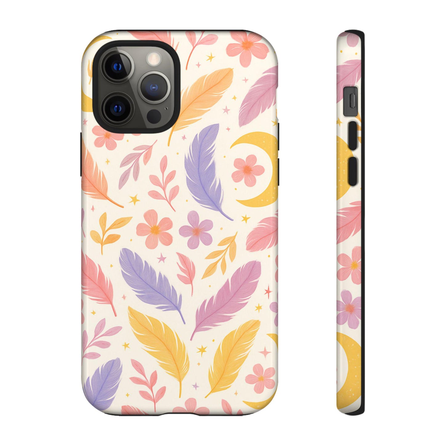 Colourful Feathers Celestial Plume – Colourful Feather Phone Case by Dreamdropwear