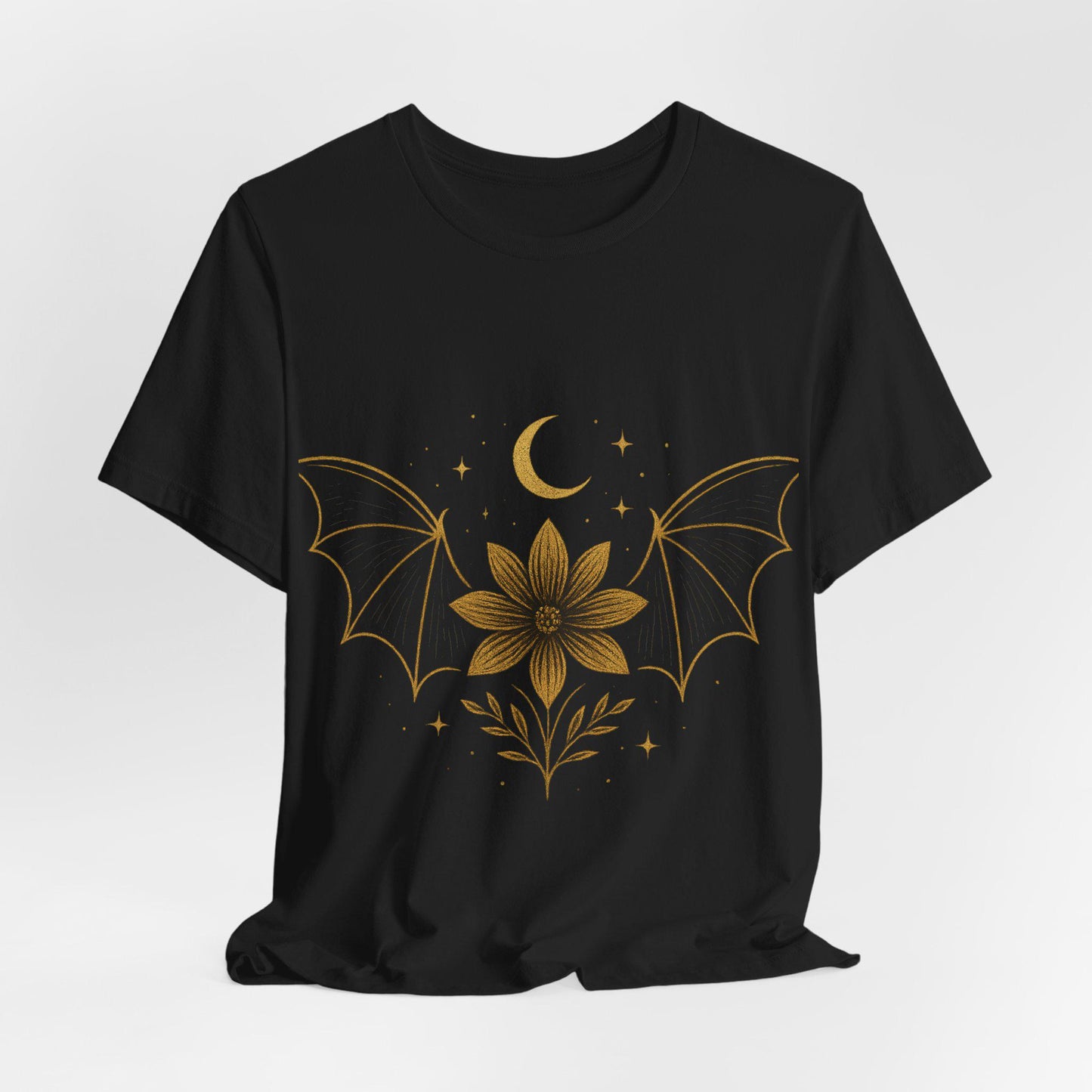 Boho Bat Flower Spooky Season Must-Have: Halloween Graphic Tee Unisex  by Dreamdropwear