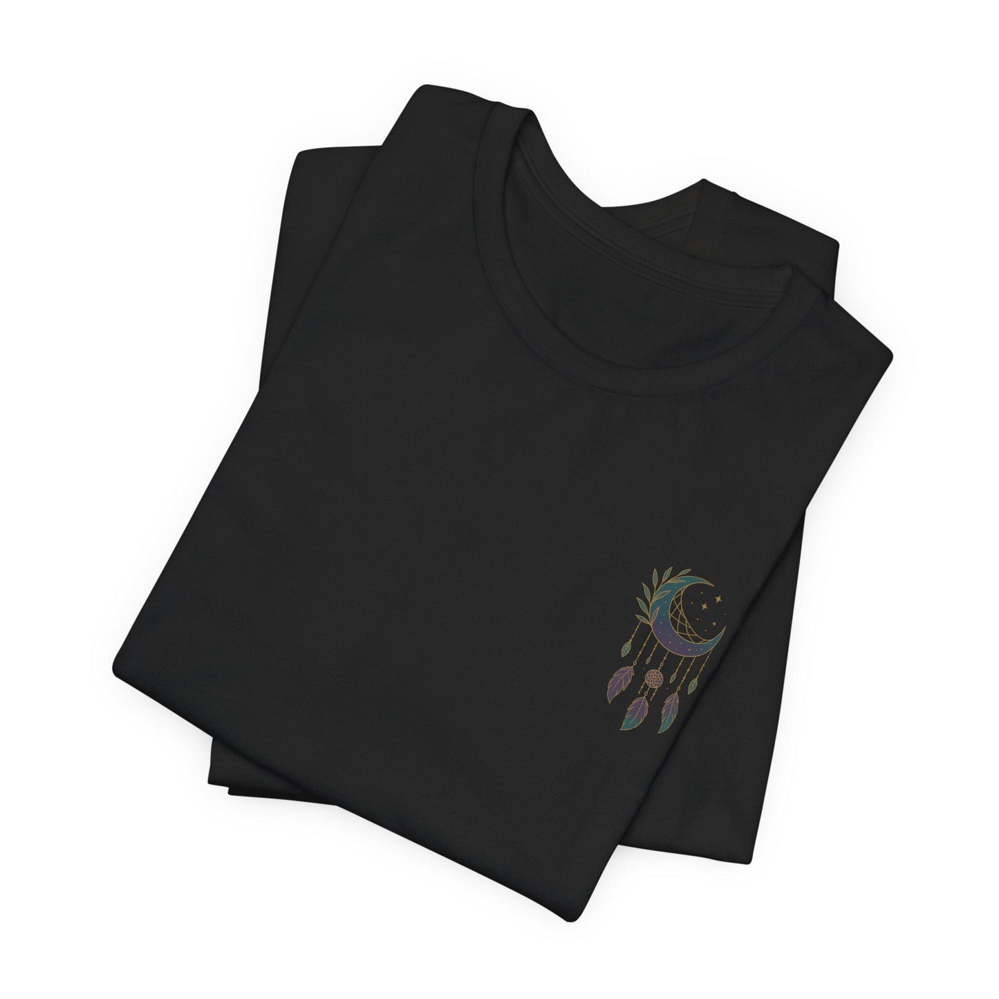Dreamy Unisex T-Shirt with Bohemian Dreamcatcher Design by Dreamdropwear