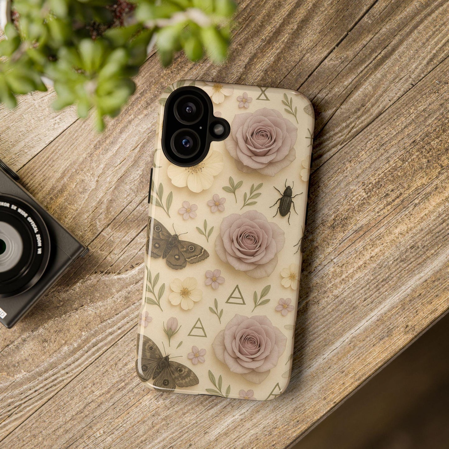 Unique Moth  Witchy Boho Duskmire Bloom Tough Phonecase by Dreamdropwear