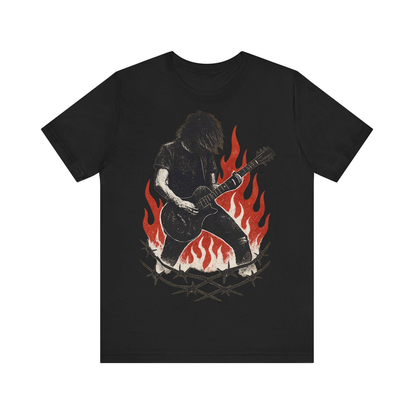 Stand Out in Stage Burn Style Rock Star Vibes Graphic Tee by Dreamdropwear