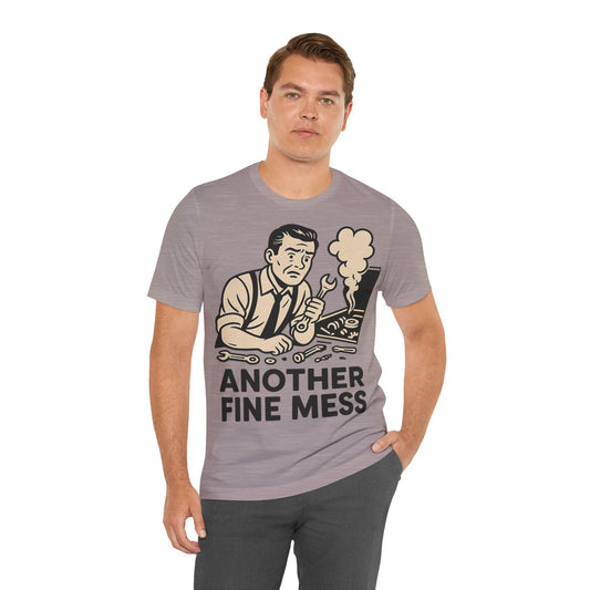 Funny Another Fine Mess Vintage Style Graphic  Unisex T Shirt -Dreamdropwear