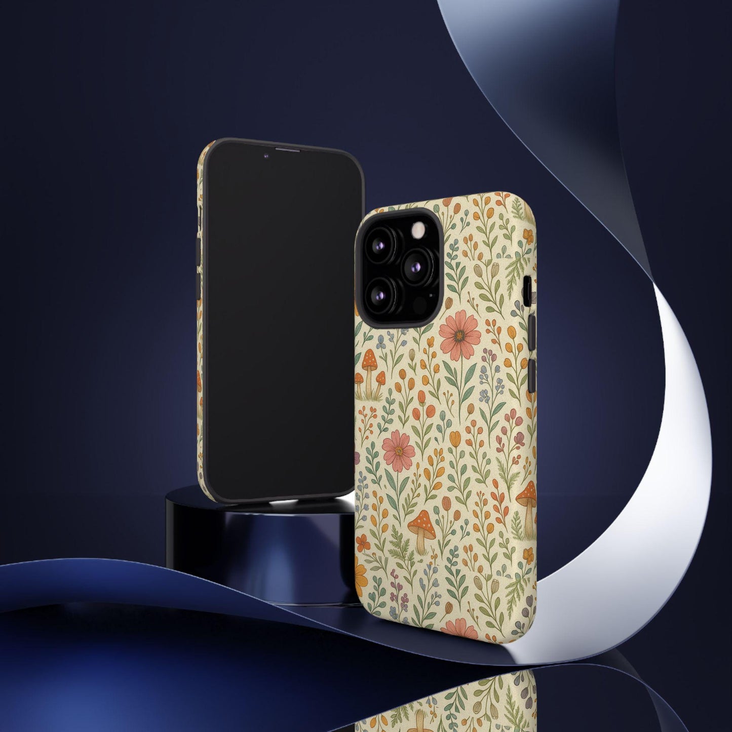 Whimsical Mushroom Waltz Custom Phone Protector for I Phones by Dreamdropwear