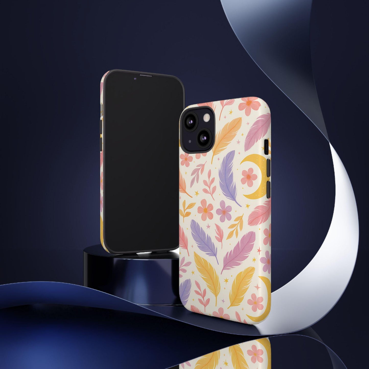 Colourful Feathers Celestial Plume – Colourful Feather Phone Case by Dreamdropwear