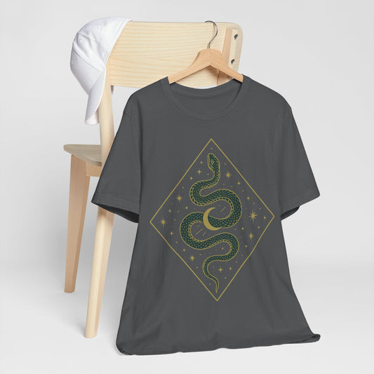 Serpent of the Stars Unisex  Graphic Tee - Embrace the Night Sky - Dreamdropwear
