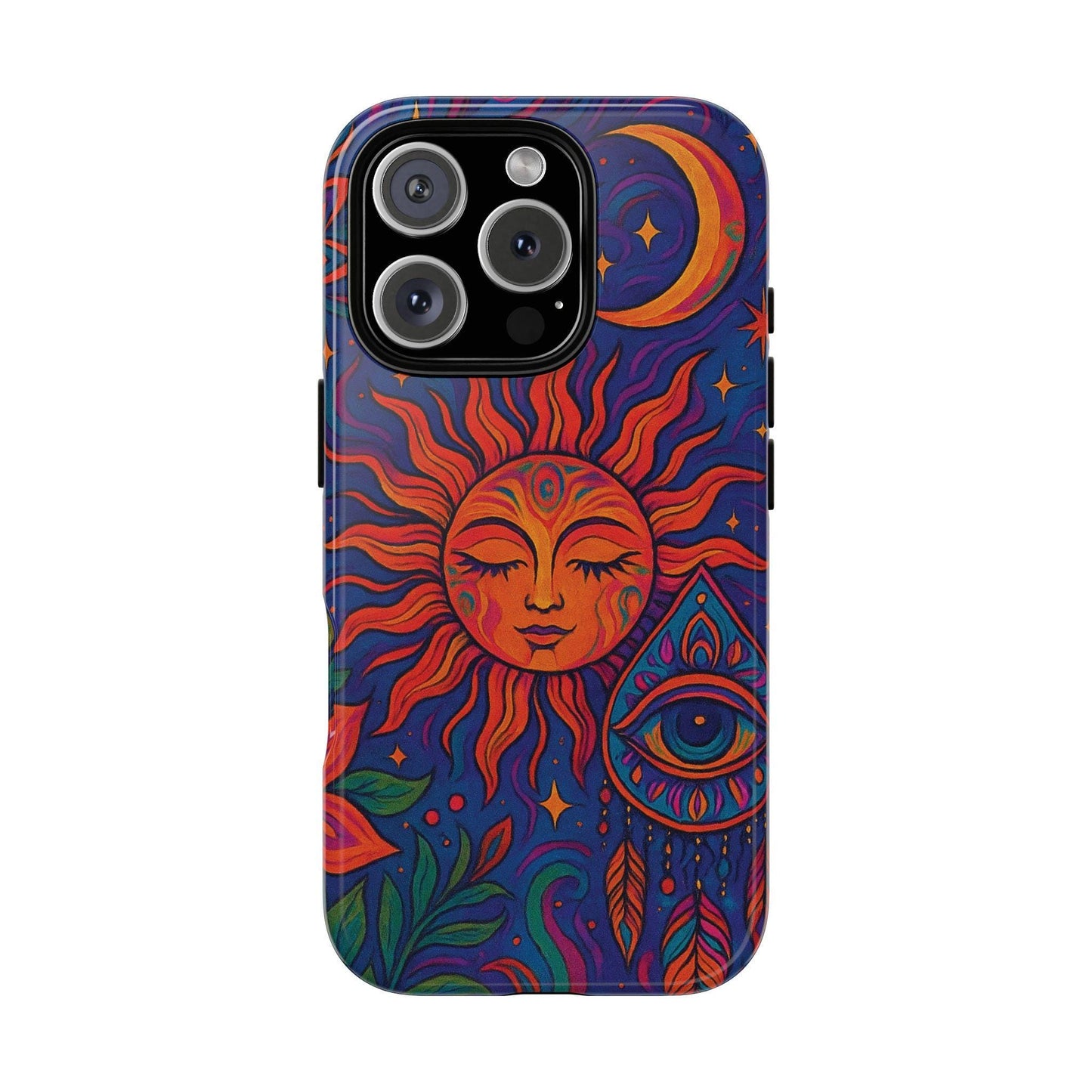 Unique Custom Psychedelic Eclipse Tough  Phone Case by Dreamdropwear