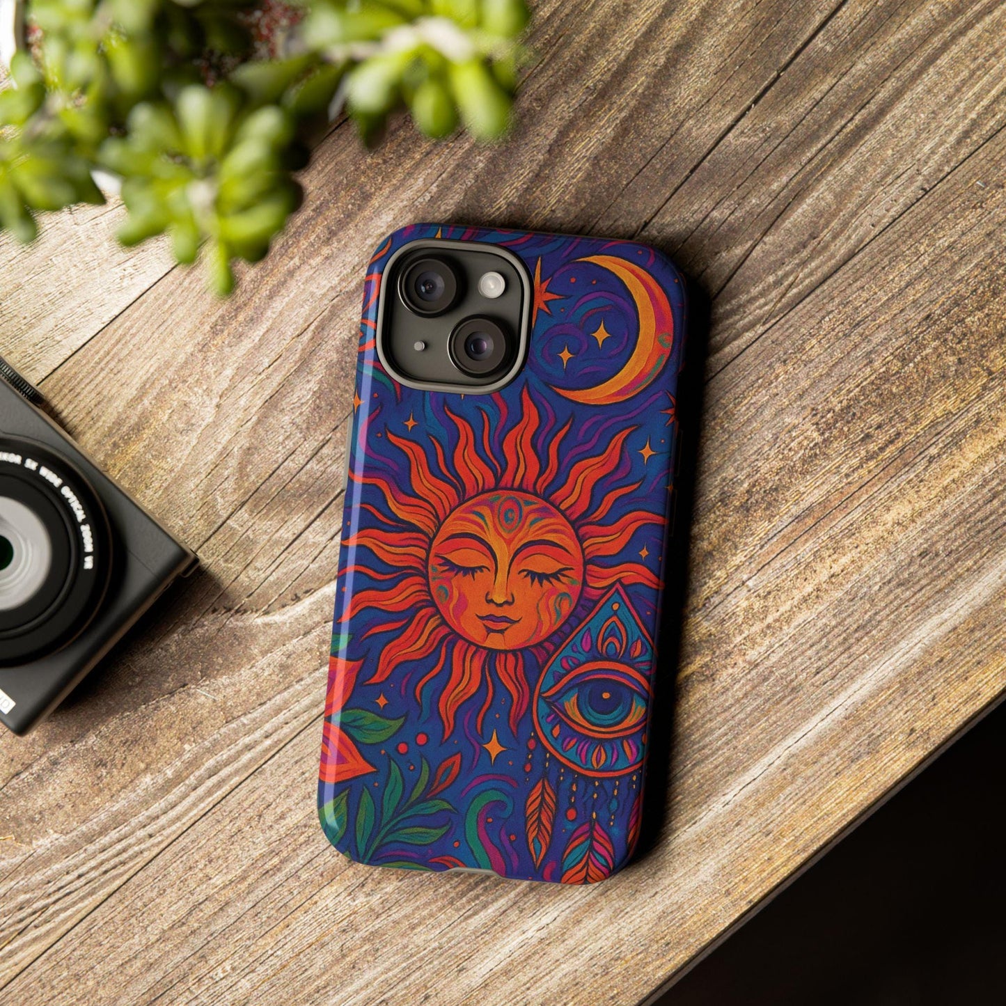 Unique Custom Psychedelic Eclipse Tough  Phone Case by Dreamdropwear
