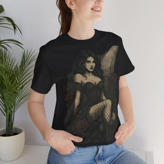 Gothic Romantic Thorned Desire Graphic Unisex T Shirt by Dreamdropwear