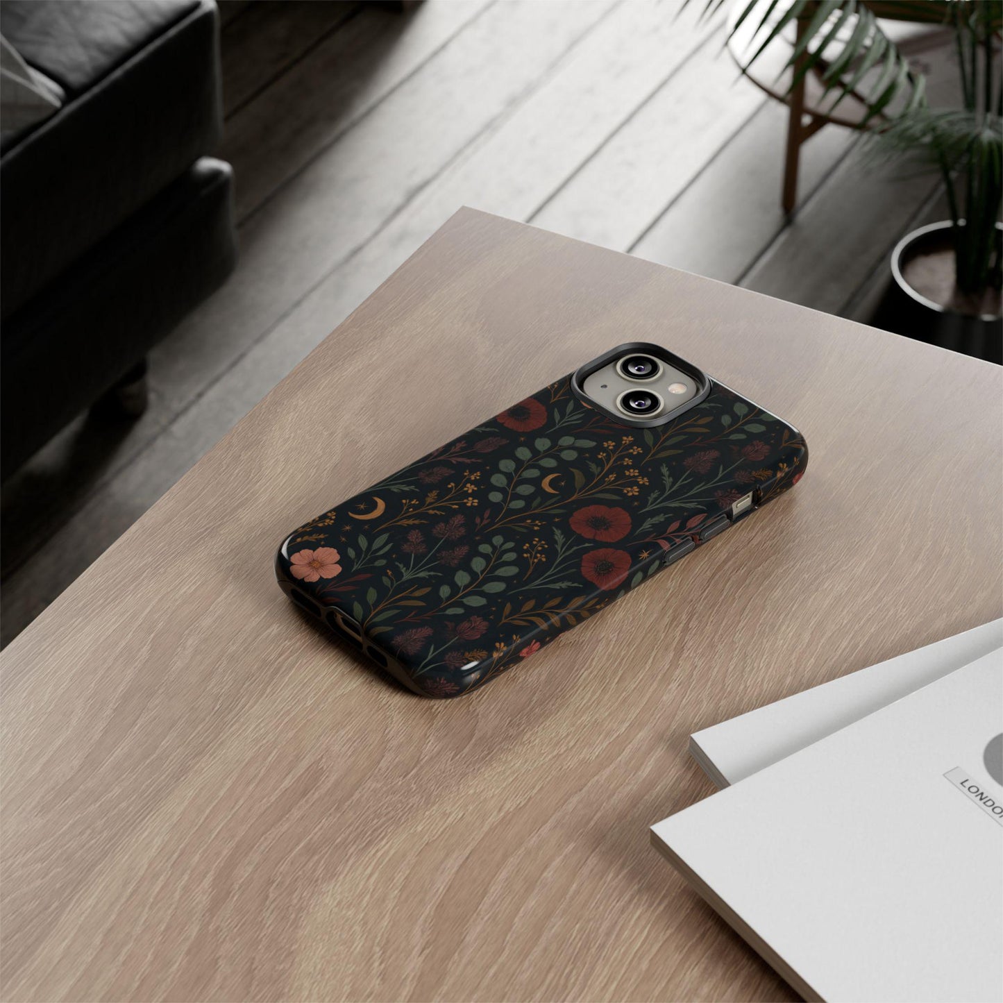 Unique Dark Floral Botanica Nocturn  Custom Design Tough Phonecase by Dreamdropwear
