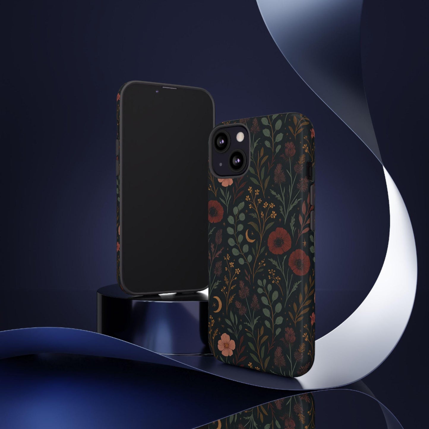 Unique Dark Floral Botanica Nocturn  Custom Design Tough Phonecase by Dreamdropwear