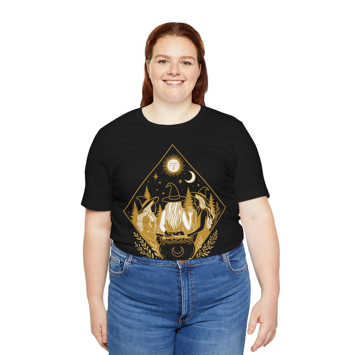 Unleash Your Inner Witch with this Halloween Tee - Circle of Shadows Design by Dreamdropwear
