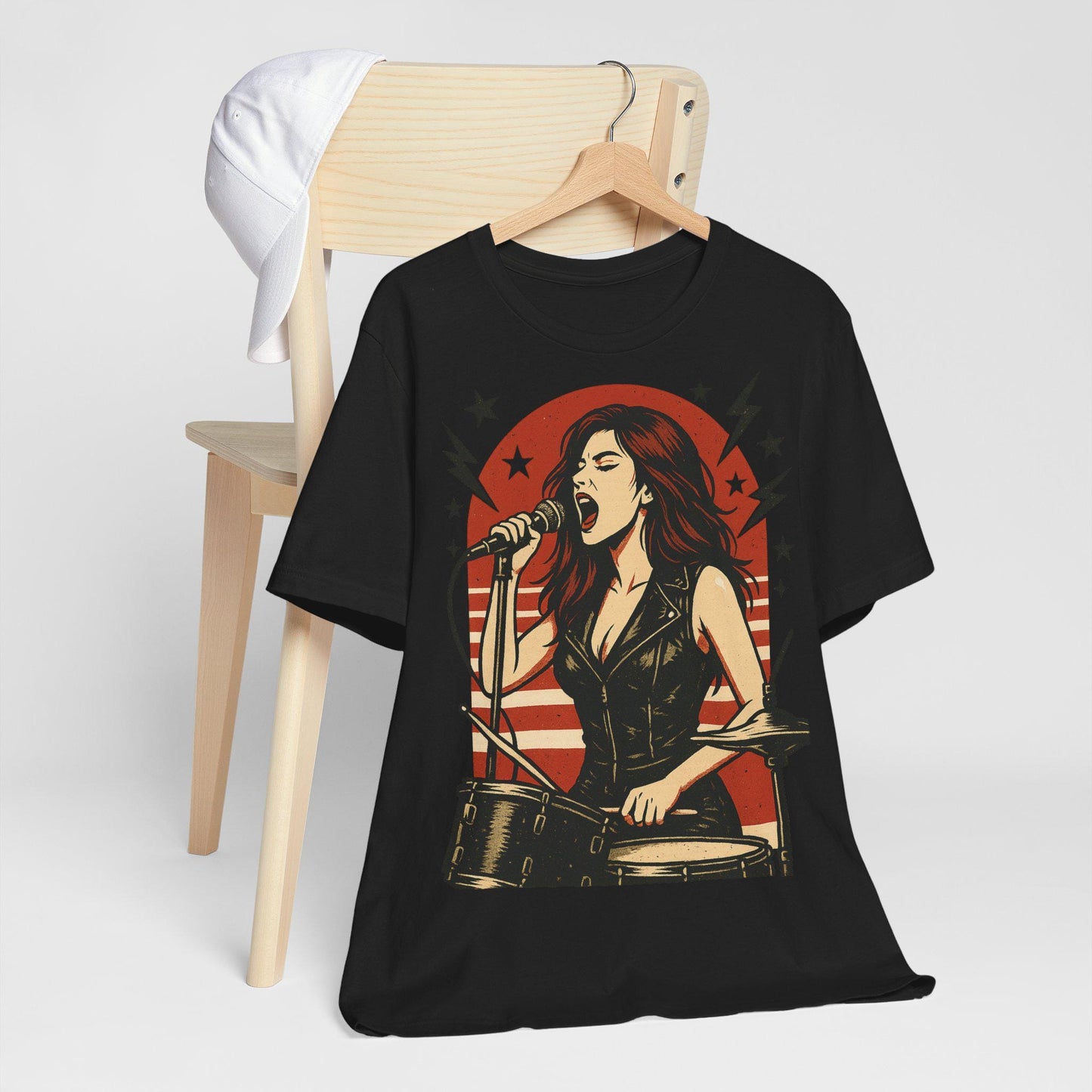 Edgy Rock band Tee Featuring Electric Vixen Design - Dreamdropwear