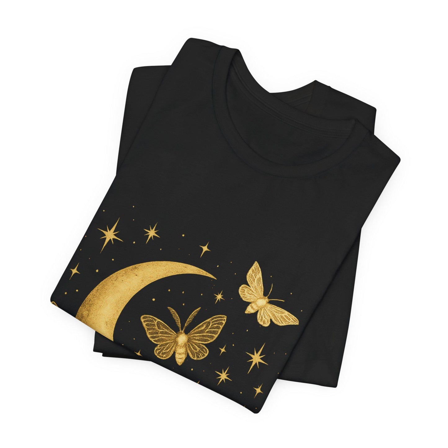 Celestial Moth and Moon unisex  Graphic T shirt-Boho-Dreamdropwear