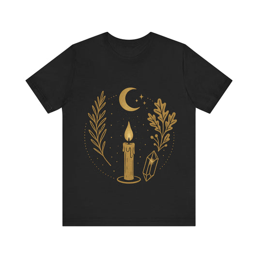 Chic Boho Witchy T Shirt with Cottage Vibes - Dreamy Cottage Hex Design