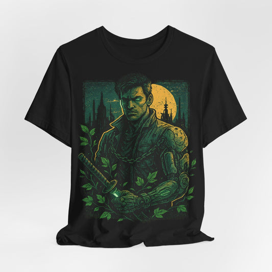 Moonlit Warrior Graphic Unisex Tee - Unleash Your Inner Strength by Dreamdropwear