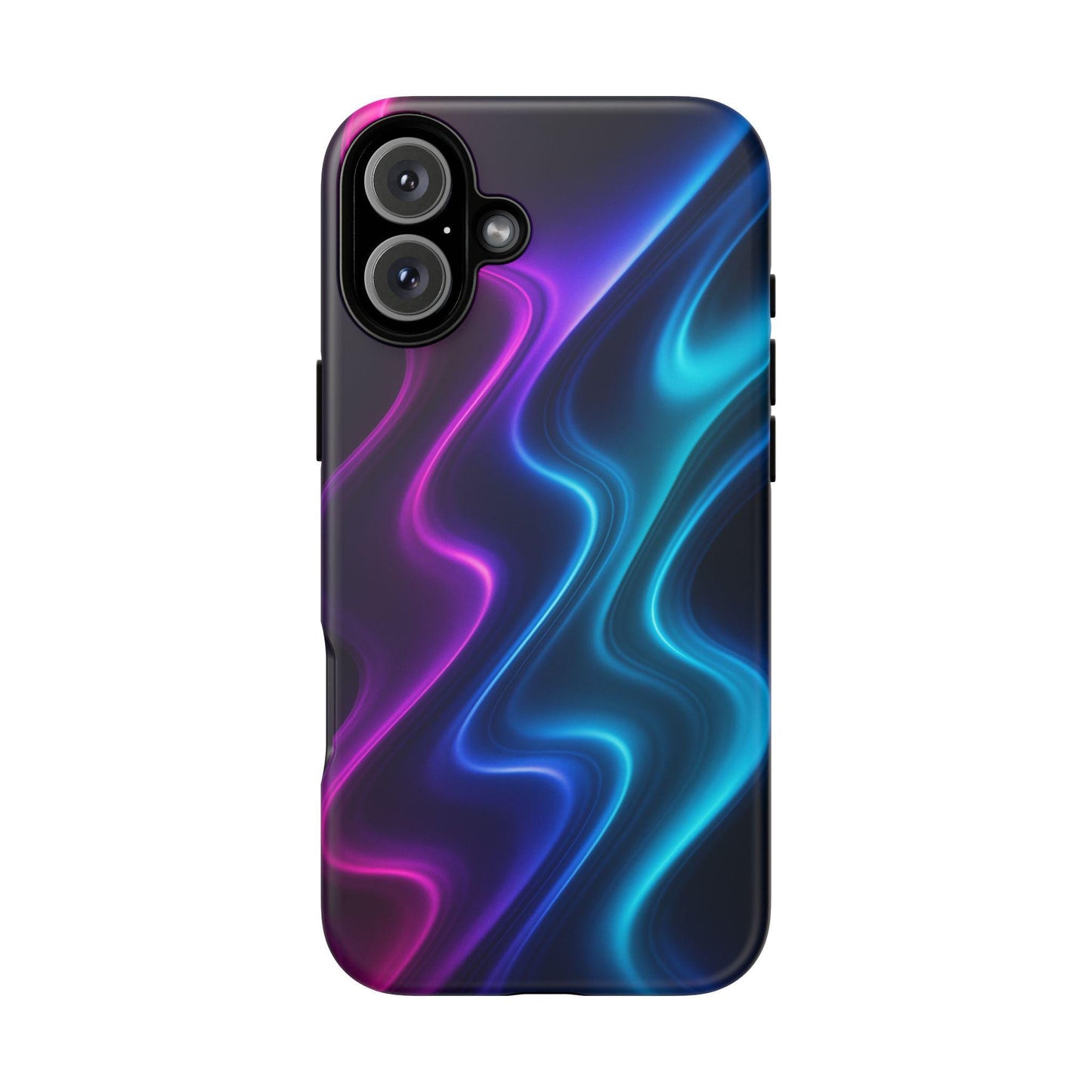 Unique Y2K Style Neon Wave Tough Phone Case by Dreamdropwear