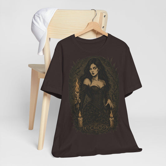 Mystical Candlelight Shadow Witchy unisex Graphic by Dreamdropwear